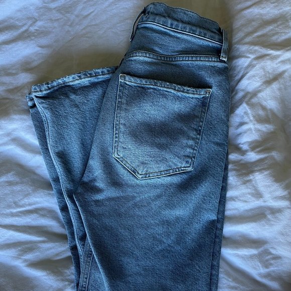 Agolde Riley High Rise Straight Crop Jeans Size 25 - Picture 1 of 5